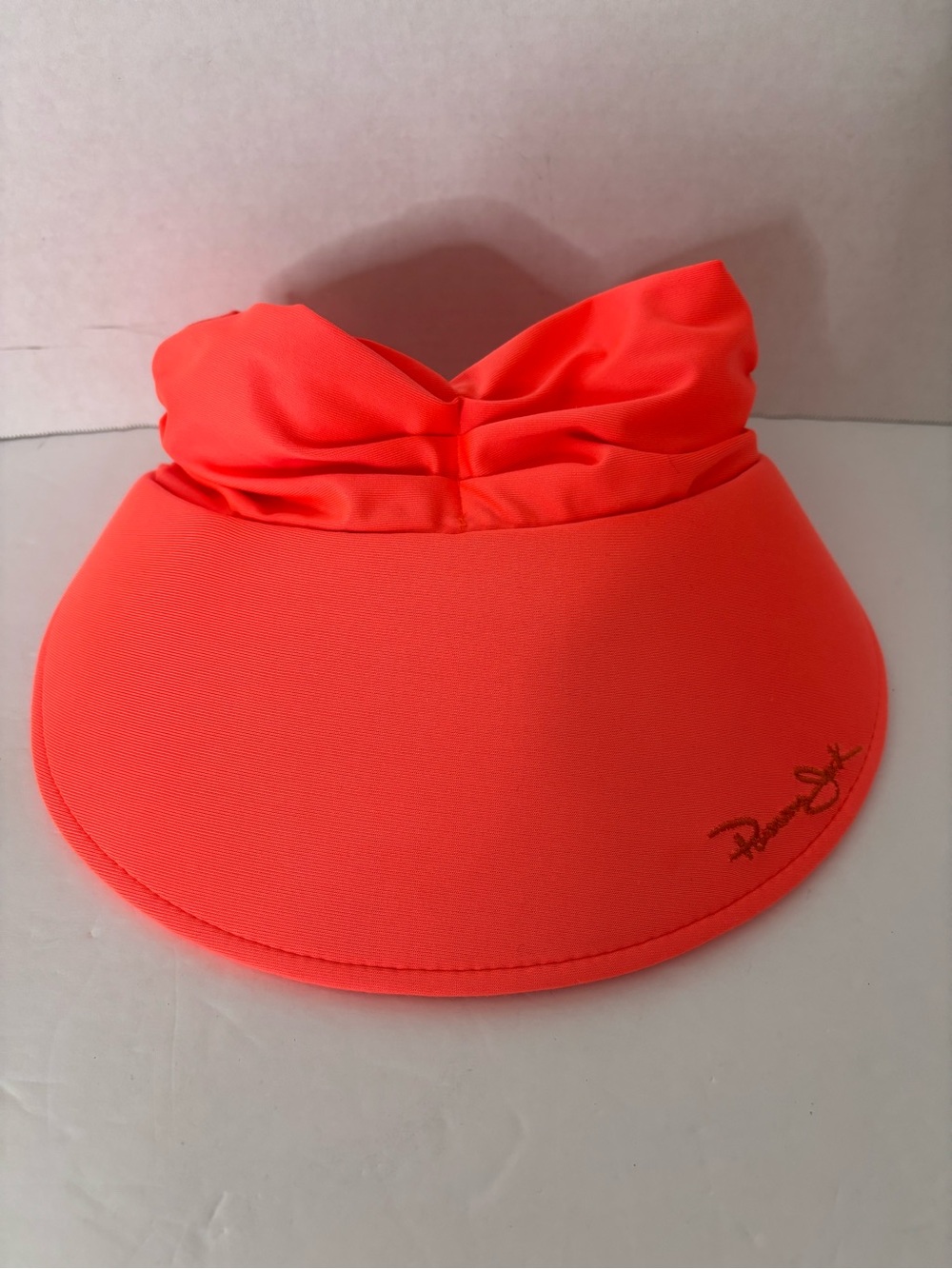 Panama Jack Orange, Solid Visor Women’s Visor Hat ONE Size Logo Bow - Picture 5 of 5